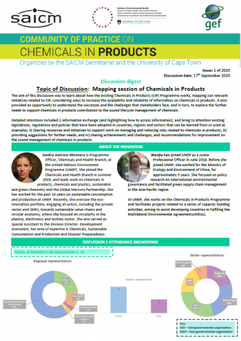 Mapping session of Chemicals in Products Globally